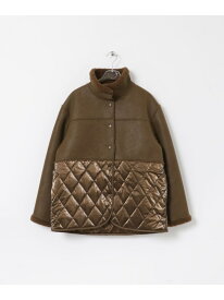 【SALE／50%OFF】boa quilt outer LAATO ラート ジャケット・アウター その他のジャケット・アウター グレー ブラウン【RBA_E】【送料無料】[Rakuten Fashion]