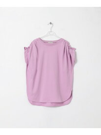 【SALE／50%OFF】gather no sleeve t-shirts LAATO ラート トップス カットソー・Tシャツ ネイビー ホワイト【RBA_E】[Rakuten Fashion]