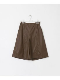 【SALE／60%OFF】eco leather short pants LAATO ラート パンツ その他のパンツ ブラウン グレー【RBA_E】【送料無料】[Rakuten Fashion]