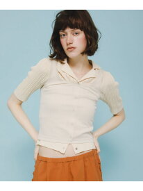 【SALE／20%OFF】knit polo cardigan LAATO ラート トップス ニット グレー ホワイト ブラウン【RBA_E】【送料無料】[Rakuten Fashion]