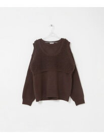 【SALE／60%OFF】mokomoko knit set LAATO ラート トップス ニット ホワイト ブラウン【RBA_E】【送料無料】[Rakuten Fashion]