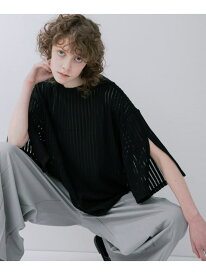 【SALE／30%OFF】lace slit tee LAATO ラート トップス カットソー・Tシャツ ホワイト【RBA_E】【送料無料】[Rakuten Fashion]