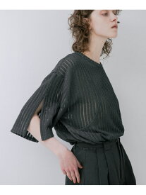 lace slit tee LAATO ラート トップス カットソー・Tシャツ ホワイト【送料無料】[Rakuten Fashion]