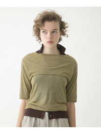 【SALE／50%OFF】mix layered tee LAATO ラート トップス カットソー・Tシャツ グリーン ブラック パープル【RBA_E】【送料無料】[Rakuten Fashion]