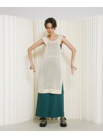 【SALE／55%OFF】knit frill tunic LAATO ラート ワンピース・ドレス チュニック ピンク ホワイト【RBA_E】【送料無料】[Rakuten Fashion]