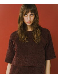【SALE／55%OFF】jacquard shortsleeve knit LAATO ラート トップス ニット ブラウン【RBA_E】【送料無料】[Rakuten Fashion]