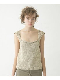 【SALE／30%OFF】knit tank top LAATO ラート トップス ニット ピンク ホワイト【RBA_E】【送料無料】[Rakuten Fashion]