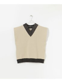 【SALE／60%OFF】KNIT VEST LAATO ラート トップス ベスト・ジレ グレー【RBA_E】【送料無料】[Rakuten Fashion]