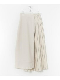 【SALE／60%OFF】HALF PLEATED SKIRT LAATO ラート スカート その他のスカート ホワイト ネイビー【RBA_E】【送料無料】[Rakuten Fashion]