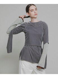 【SALE／50%OFF】velor layered t-shirts LAATO ラート トップス カットソー・Tシャツ ブラウン【RBA_E】【送料無料】[Rakuten Fashion]
