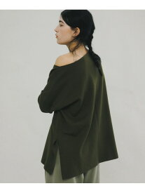 off shoulder knit LAATO ラート トップス ニット レッド カーキグリーン【送料無料】[Rakuten Fashion]