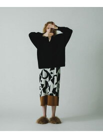 【SALE／50%OFF】slit neck knit po LAATO ラート トップス ニット ネイビー【RBA_E】【送料無料】[Rakuten Fashion]