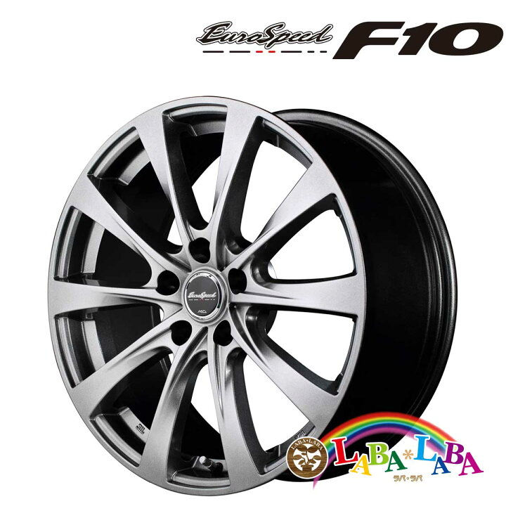 楽天市場】ホイール 16インチ 16×6.5J +48 PCD100 5穴 MID EURO SPEED 