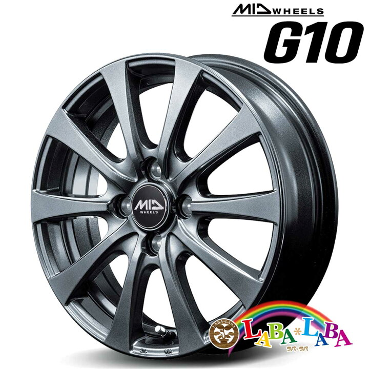 楽天市場】ホイール 14インチ 14×4.5J +45 PCD100 4穴 MID EUROSPEED 