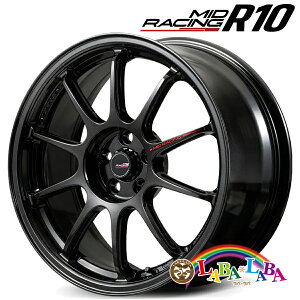 �y���Ԍ��聚�G���g���[�Ń|�C���g5�{�z�z�C�[�� 18�C���` 18×8.5J +45 PCD114.3 5�� MID RACIG R10 EVO 4�{�Z�b�g (1885 +45 114-5H)