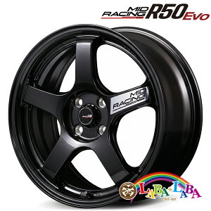 �y���Ԍ��聚�G���g���[�Ń|�C���g5�{�z�z�C�[�� 17�C���` 17×7.0J +45 PCD100 4�� MID RACING R50EVO 4�{�Z�b�g (1770 +45 100-4H)