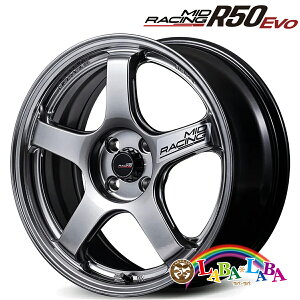 �y���Ԍ��聚�G���g���[�Ń|�C���g5�{�z�z�C�[�� 17�C���` 17×7.5J +45 PCD100 4�� MID RACING R50 EVO 4�{�Z�b�g (1775 +45 100-4H)