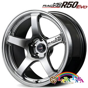 �y���Ԍ��聚�G���g���[�Ń|�C���g5�{�z�z�C�[�� 18�C���` 18×9.5J ±0 PCD114.3 5�� MID RACING R50 EVO 4�{�Z�b�g (1895 ±0 114-5H)
