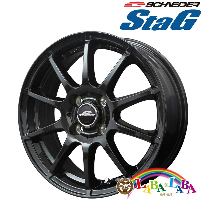 楽天市場】ホイール 14インチ 14×5.5J +38 PCD100 4穴 MID SCHNEIDER 