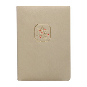 【2026年手帳】B6サイズ 手帳カバー フランボワーズ (ベージュ)《おしゃれ/大人/かわいい/可愛い/フルーツ柄/いちご/木苺》【ラボクリップ】