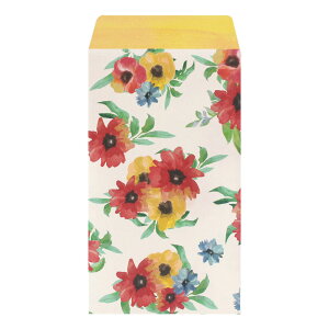 ぽち袋 5枚入り ガーデン (バタフライ/フラワー/インコ)《お年玉/封筒/おしゃれ/大人/かわいい/可愛い》【ラボクリップ】