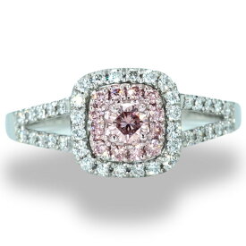 0.096ct Fancy Pink,SI1　ピンクダイヤモンド プラチナ900 リング (R-278) DGL鑑定書付き 婚約指輪 エンゲージ 記念日 プレゼント レディースジュエリー リング 指輪