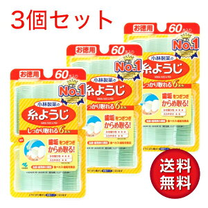 【小林製薬】小林製薬の糸ようじ デンタルフロス お徳用 60本入×3個セット【4987072025895】【送料無料】