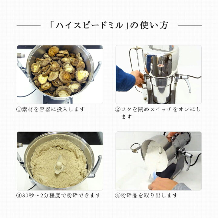 楽天市場】[ ハイスピードミル HS-20 ] 卓上型で連続使用可能な万能 