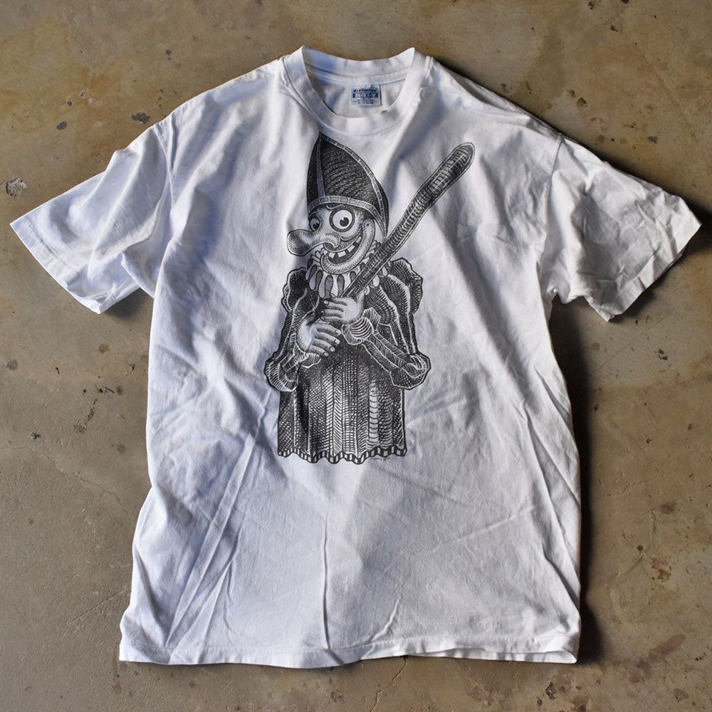 90´s MOJOWARE/モジョウェア “Punch and Judy” アートTシャツ USA製 230720 - XL - 白のサムネイル