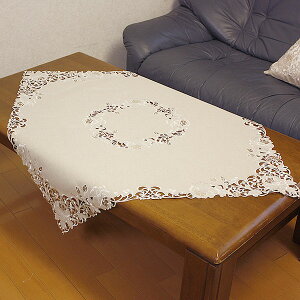 �e�[�u���N���X ��85x85cm�@�x�[�W���@ ���[�Y�h�J���J�b�g���[�N �������H �y�䂤�p�P�b�g�I���z�y20230201�z
