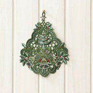 オーナメント クリスマス 刺しゅう 約18×25cm ツリー ジングル インテリア プレゼント アレンジ 壁 コー…