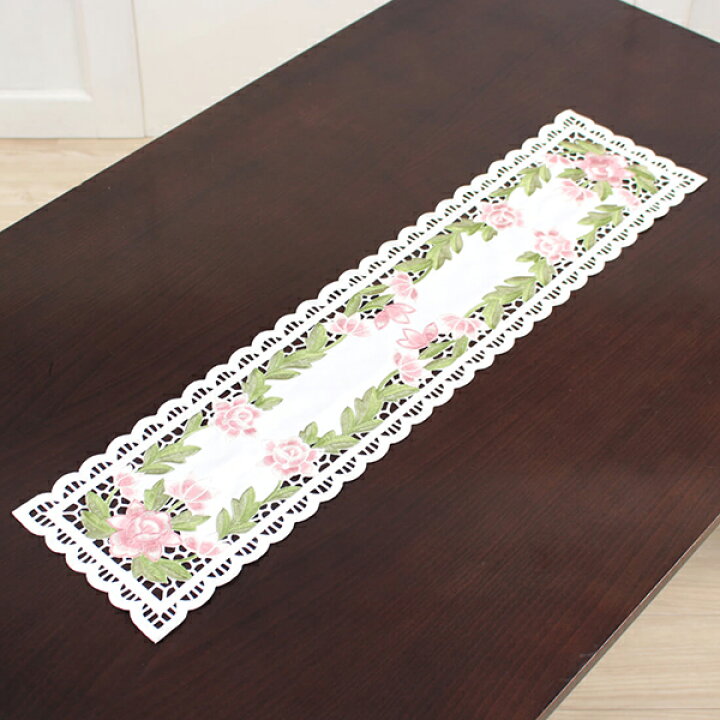 楽天市場】テーブルセンター 約20×80cm ピオニー ダイニングテーブル 