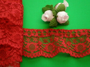 お買い得!人気のアカのラッセルフリル反売り10M RFL-00002 ●送料最安値は定形外郵便180円