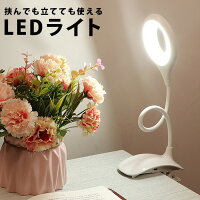 LEDライトスタンドライトクリップライトフレキシブルフレキシブルライトLEDランプデスクライトデスク机テーブルクリップ挟めるライトスタンドusb照明器具USB式卓上ライトインテリア室内灯elc23【P】