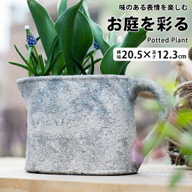 植木鉢 おしゃれ 陶器鉢 ジョーロ 如雨露 プランター 屋外 北欧 インテリア ガーデンポット 鉢入れ 鉢 ポット プランター ガーデニング 園芸 グリーン おしゃれ レトロ 錆びない アンティーク ガーデン雑貨 小物 ハンドル 持ち手付き品 レトロ カフェ風 庭 grd-024【P】[□]