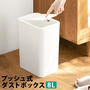 プッシュ式ダストボックスゴミ箱8Lゴミ袋隠せるビニール袋袋見えない北欧分別分別ゴミ箱リビングシンプルキッチンオフィス祝いふた付きコンパクトギフトプッシュダストボックスint-041