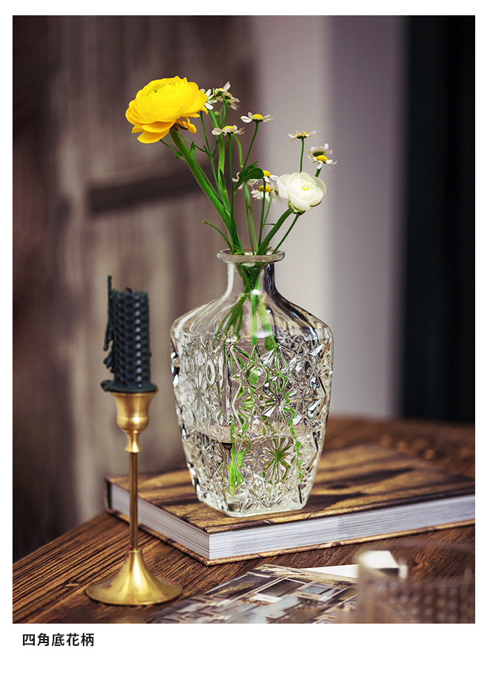 ドイツ アンティーク ビンテージ クリア 小瓶 花瓶 フラワーベース