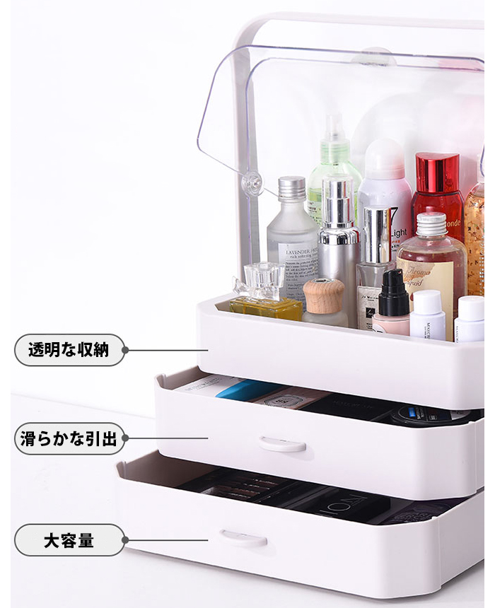 楽天市場】メイクボックス スキンケア用品 化粧水 収納 ボックス