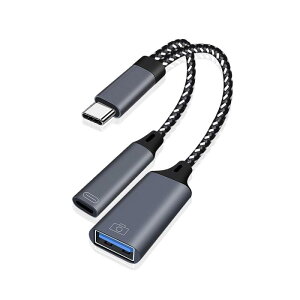 2in1 USB Type C�ϊ��A�_�v�^ usb otg �ϊ��A�_�v�^ �yUSB 3.0�����|�[�g*1+USB�^�C�vC����PD�[�d�|�[�g*1�z�}���[�d �o�����f�[�^�]���ʐ^�A�I�[�f�B�I�t�@�C���A�r�f�I�]���A�}�E�X�A�L�[�{�[�h�A