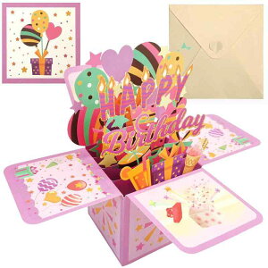 WDCD ̃o[Xf[J[h aJ[h bZ[WJ[h  J[h t 3D |bvAbvJ[h birthday card