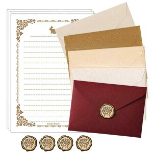 レターセット、ヴィンテージ風手紙セット、ラブレター、便箋、封筒、メッセージカード