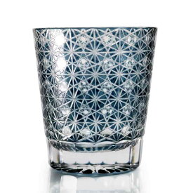 GREEM MARKET（グリームマーケット） 木箱付 工芸品 ガラス細工 切子 グラス コップ 焼酎グラス 菊繋ぎ 文様 切子グラス 品番：GMS02236NW