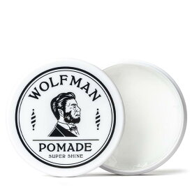WOLFMAN(ウルフマン) 水性ポマード スーパーシャイン 120g 無香料 強い光沢感＆ホールド力 バーバークオリティ