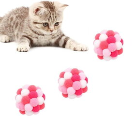 3枚入り 猫おもちゃ 毛玉ボール 弾力ボール ポンポンボール 猫ボール 猫ポンポンボール 猫 コロコロボール 猫 噛むおもちゃ 運動不足やストレス解消