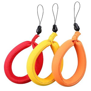 フロートストラップ 3個入り Apexcam、Akaso、GoProなどアクションカメラ、スマートフォン、鍵対応カメラストラップ/防 送料 無料