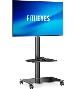 テレビスタンド 32〜60インチ対応 キャスター付き 二段 高さ角度調節可能 移動式 ブラック TT206002GB 送料 無料