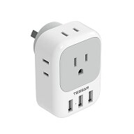 変換プラグ Oタイプ 海外旅行用 4AC口 3USBポート オーストラリア対応 コンセント変換アダプター TS161AUGR