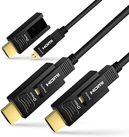 配管用 着脱式 光ファイバーHDMIケーブル 8m HDMI タイプA ＋HDMI タイプD 4K 60Hz ハイスピード 18Gb 送料　無料