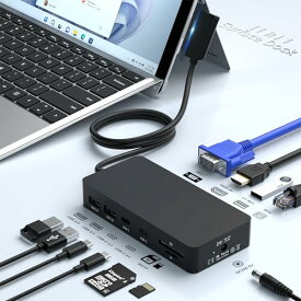 Surfaceドック、Microsoft Surface USBハブ、Surfaceトリプルディスプレイ（4K HDMI +VGA）ド 送料　無料