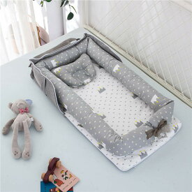ベビーベッド 新生児 枕付き ベッドインベッド 折りたたみ式 携帯型ベビーベッド 添い寝 ポータブル 出産祝い 通気性 洗濯可能 0 送料　無料